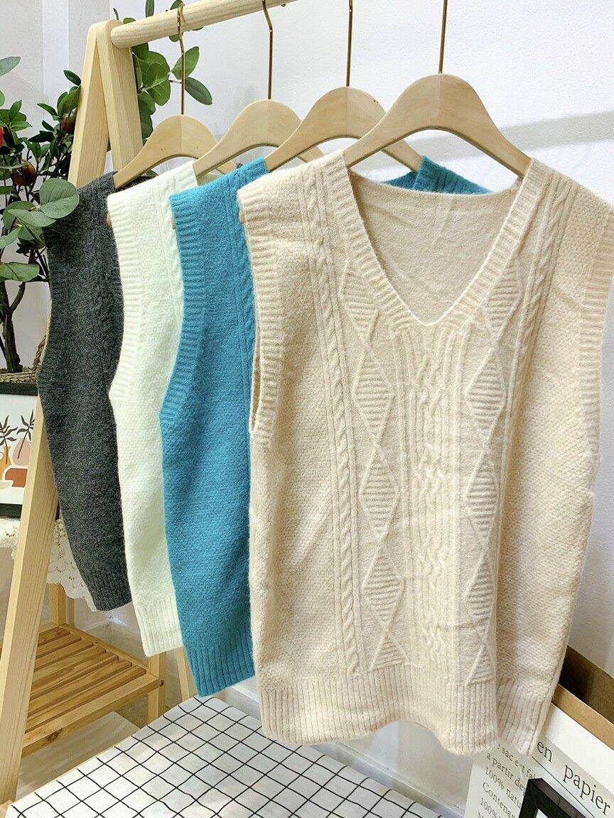 Áo len gile nữ thời trang - hàng đẹp ( không kèm aó trong )