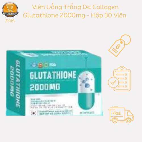 Viên Uống Trắng Da Collagen Glutathione 2000mg - Hộp 30 Viên