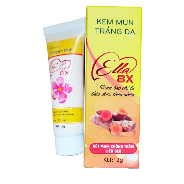 Kem sạch Mụn sạch Thâm Làm Trắng Da Ella 8x Dạng Tuýp