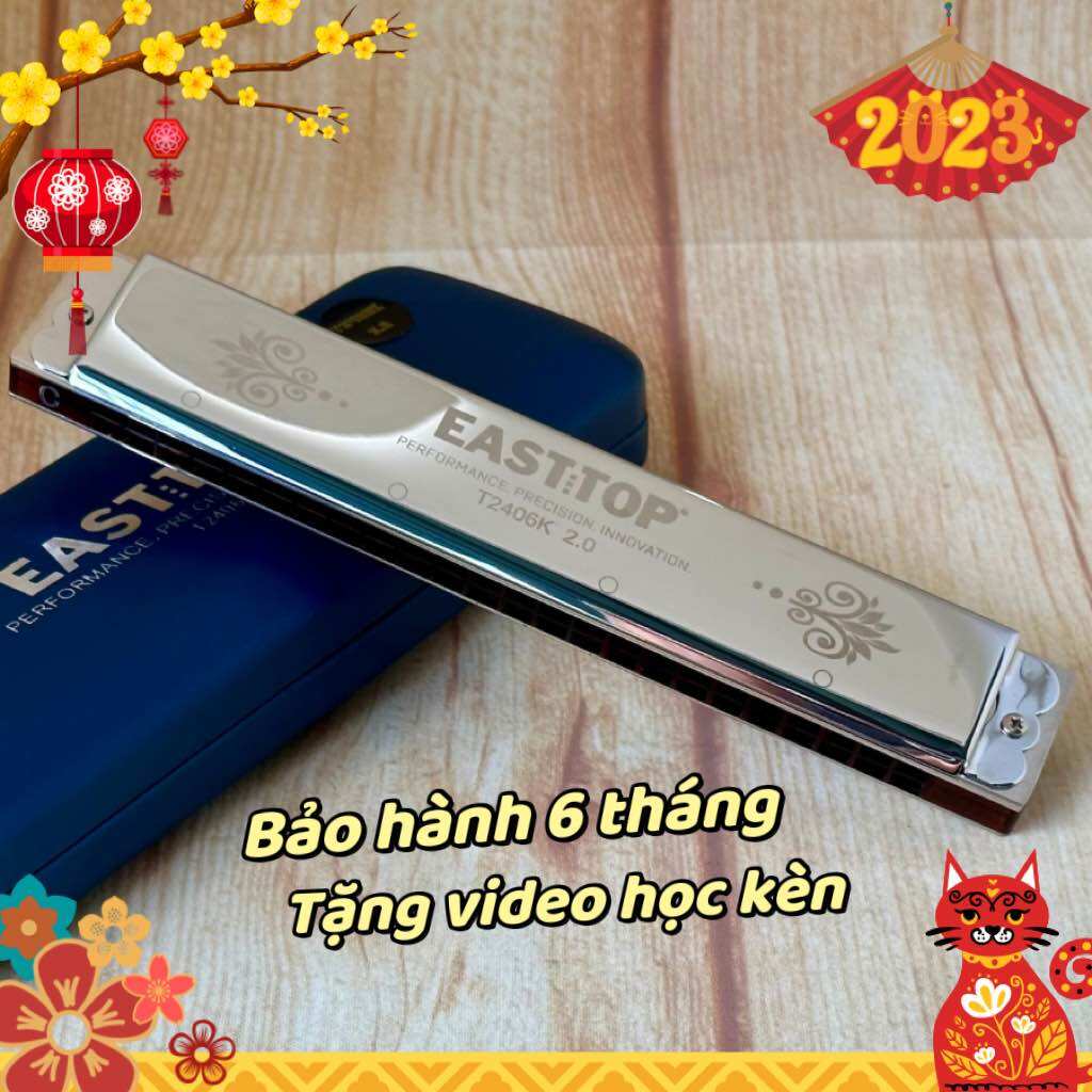 Kèn harmonica 24 lỗ easttop t2406k version 2.0 chính hãng