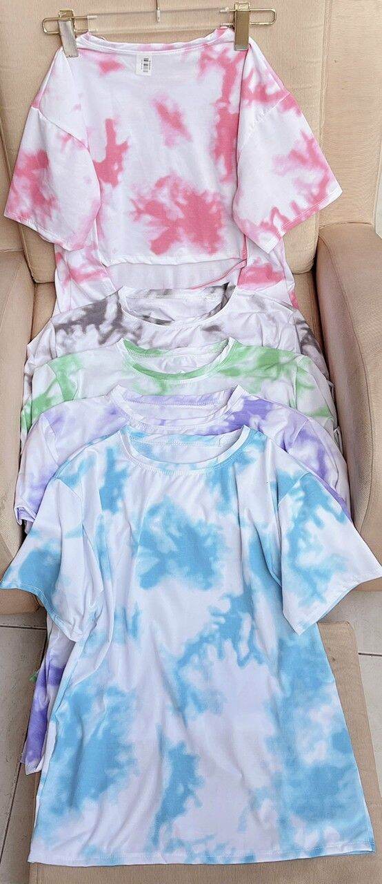 Áo thun 3/4 wash loang màu cột dây sau lưng
