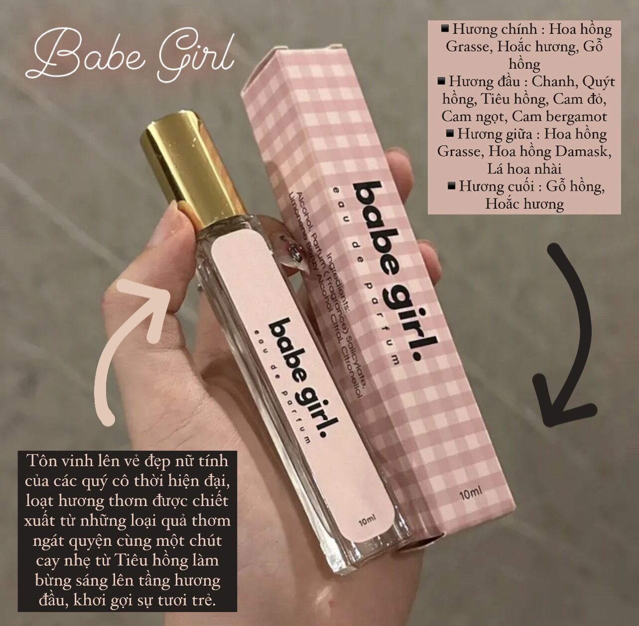 [In The Clud + BaBe Girl] - COMBO 2 CHAI NƯỚC HOA CHIẾT 10ml