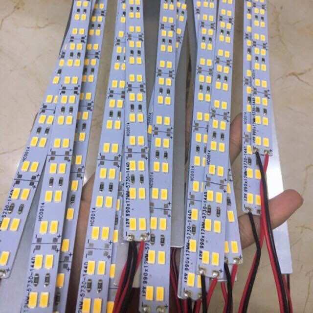 Thanh đèn led dài 1m 5730-2 hàng điện 12v(144 mắt/1m)