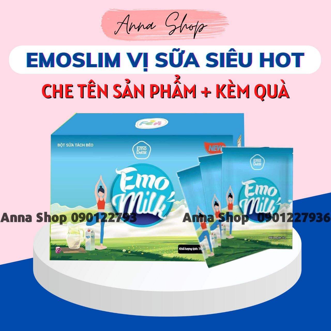 Emoslim Vị Sữa Bò Tách Béo Giảm Cân Emo Milk - Giảm 2-5kg Chỉ Sau 1 Liệu Trình - Đào Thải Mỡ