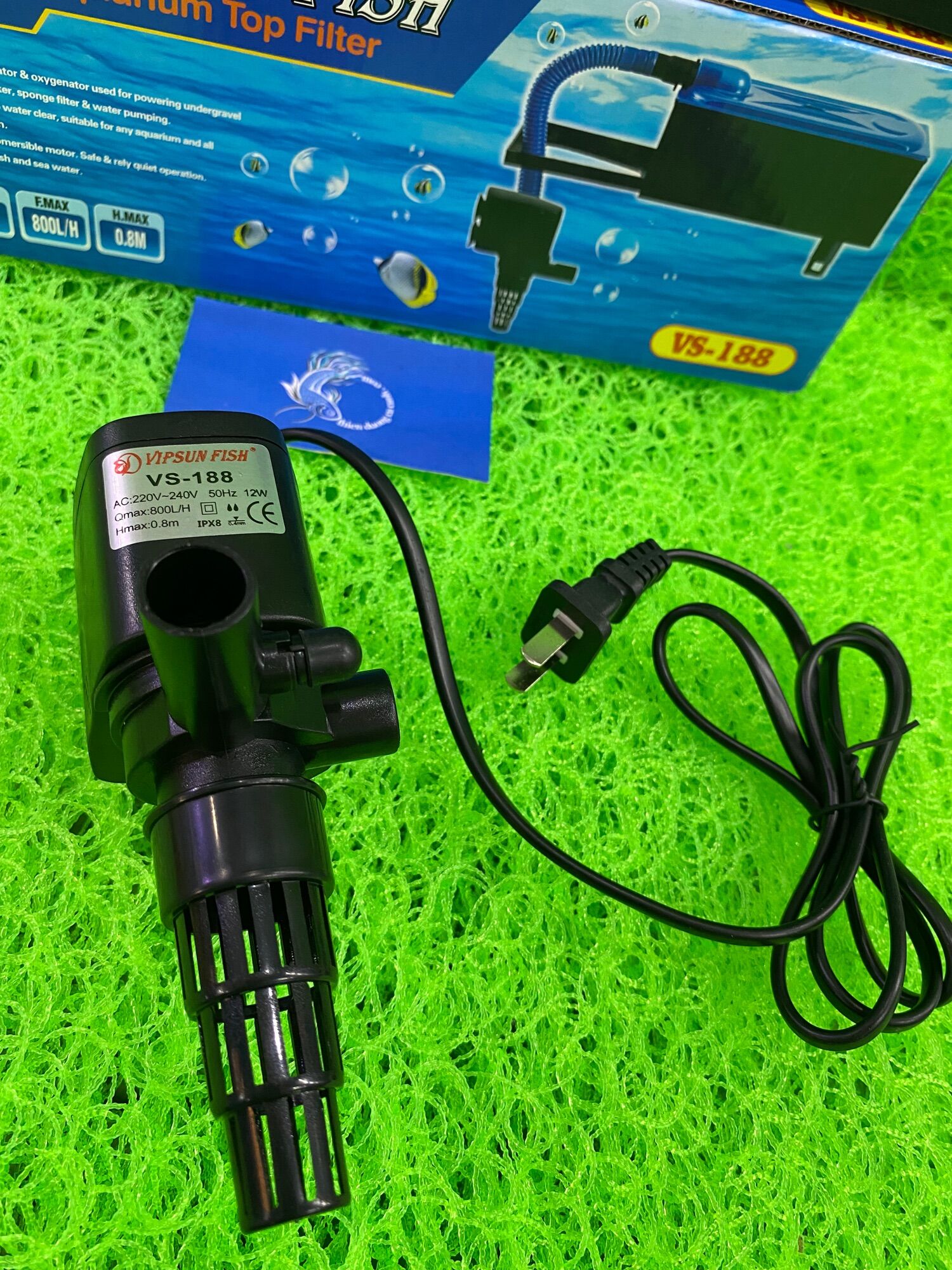 Bộ Máng Và Máy Bơm Lọc Nước Hồ Cá VIPSUN VS-188