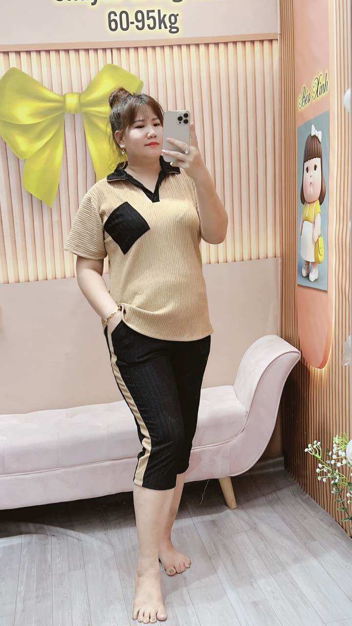 BỘ LỮNG THUN GÂN PHỐI CÁ TÍNH BIGSIZE Nữ 68-95kg