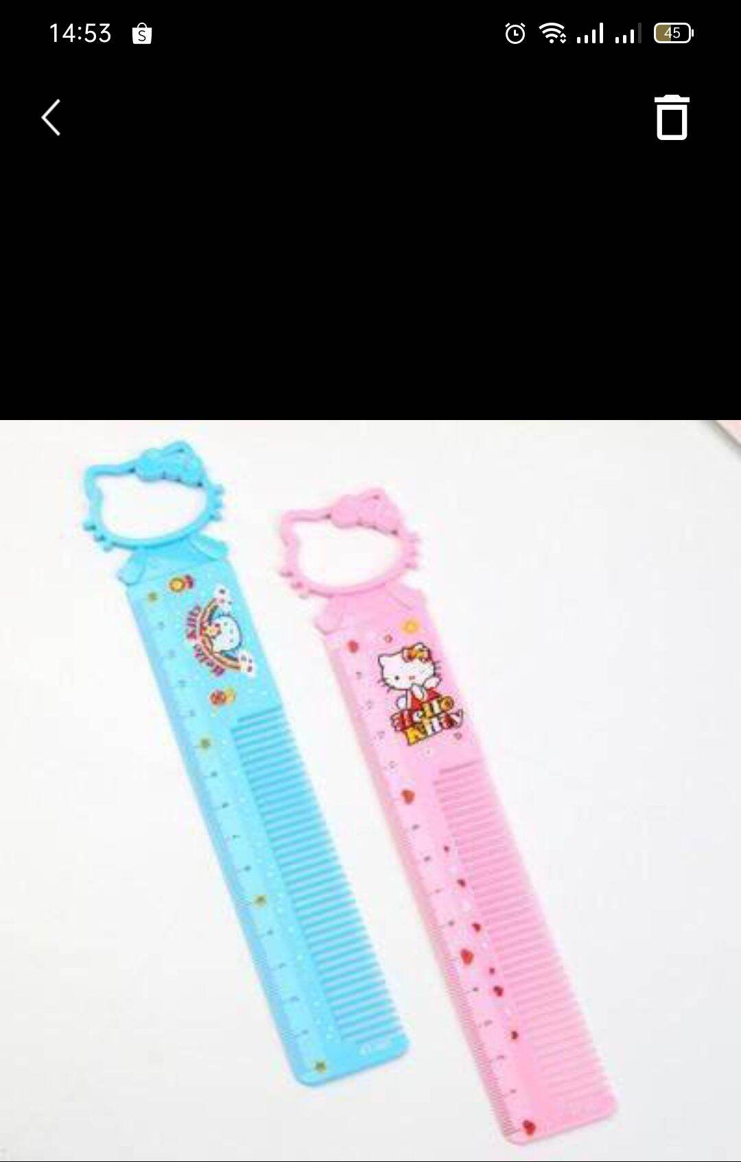 Dụng cụ học tập - Thước lược hình kitty 15cm