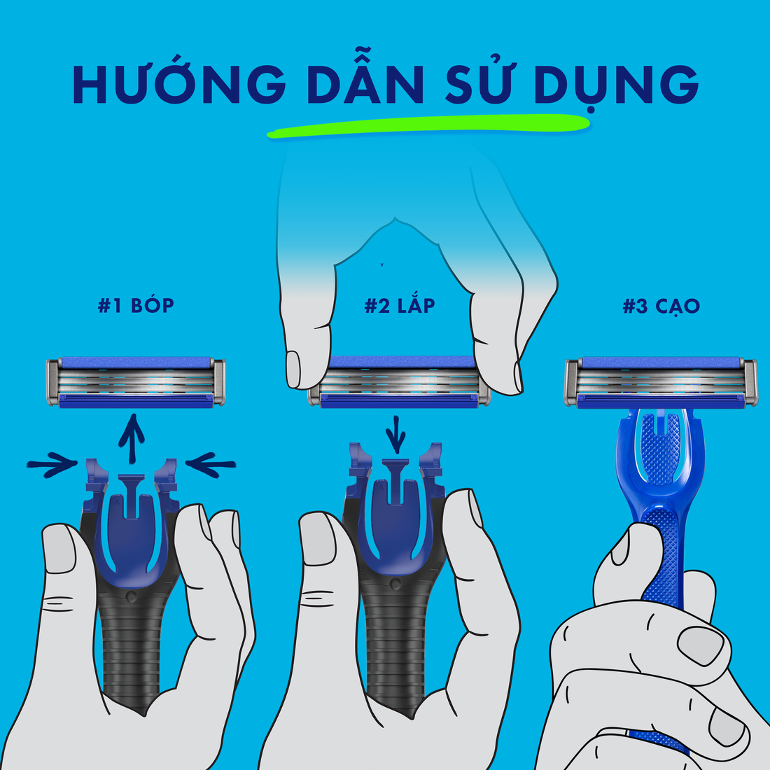 COMBO Dao Và Lưỡi Cạo Râu GILLETTE Flexi Vibe Free Fire Mới