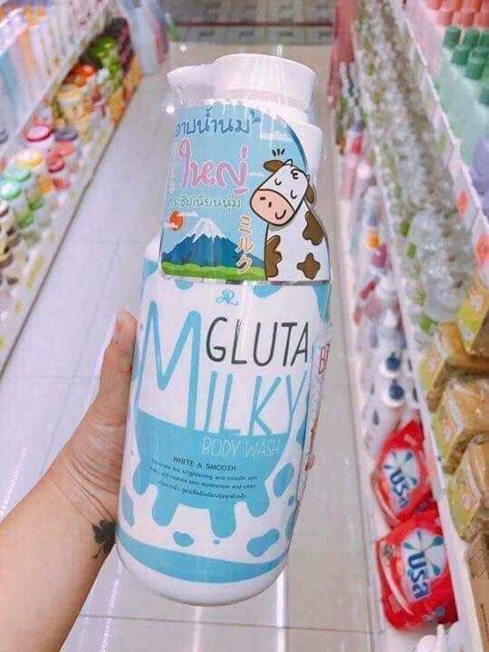 Sữa tắm aron milky gluta collagen body wash 800ml thái lan