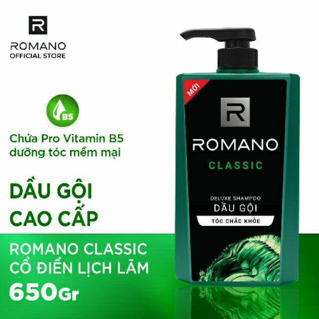Dầu gội cao cấp romano chai 650g