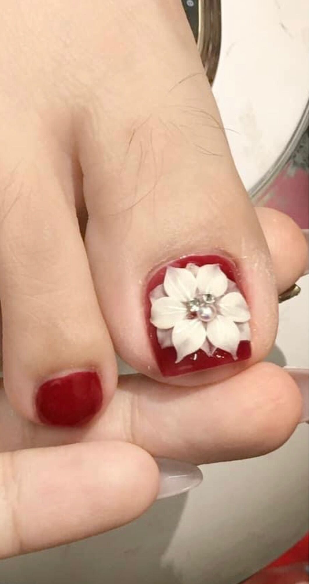 Hoa bột nail chân- Hoa nguyên bông