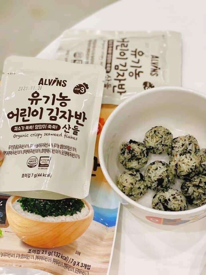 Rong biển rắc cơm hữu cơ Alvins cho bé