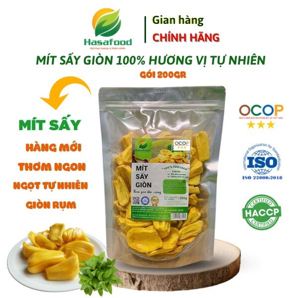 Mít Sấy Giòn Hasafood - Món Ăn Vặt Lành Mạnh Bịch 200gr