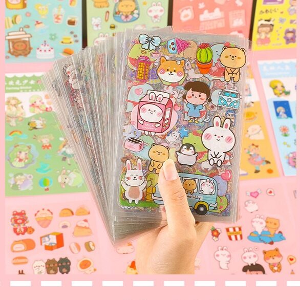 Bộ 6 tấm hình dán sticker pvc chống nước