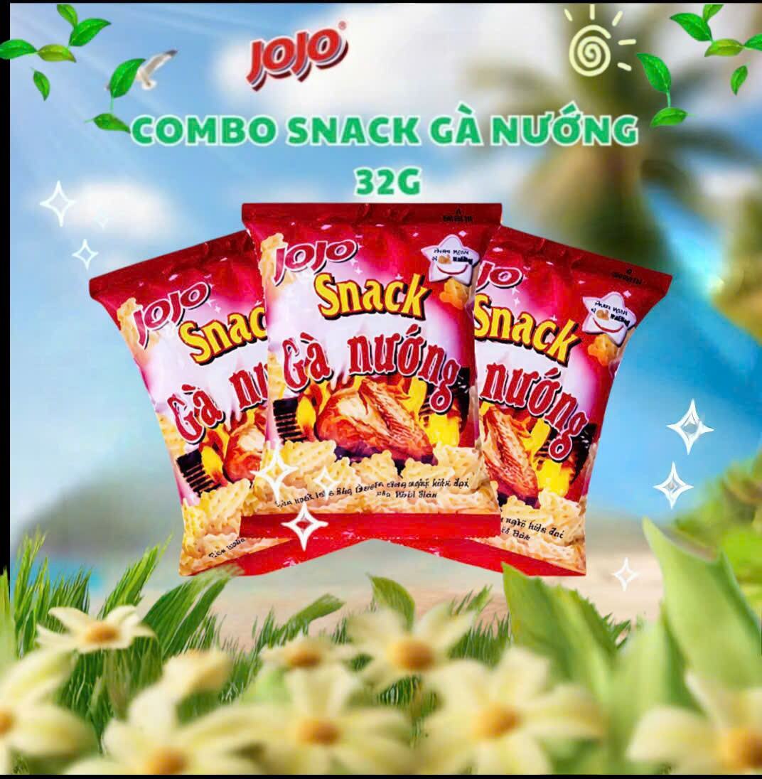 Bánh Snack JOJO Gà Nướng (10 goi) ăn văt snack