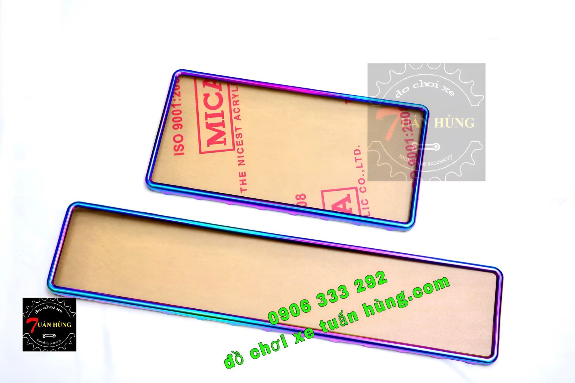 Khung biển số ô tô mẫu mới 7 màu/titan -