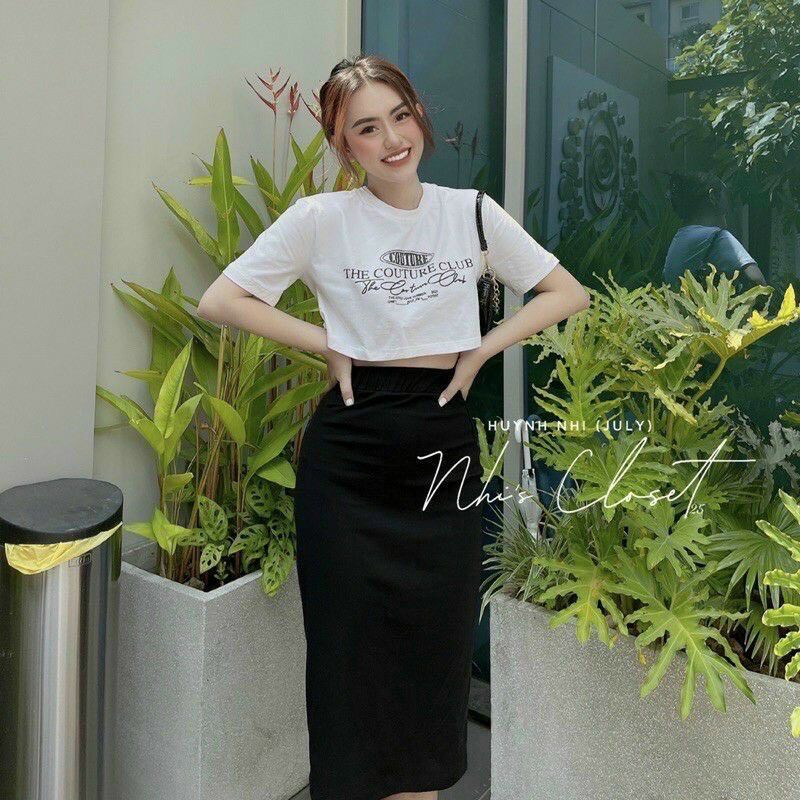 Chân váy ôm bút chì lụa xinh đẹp