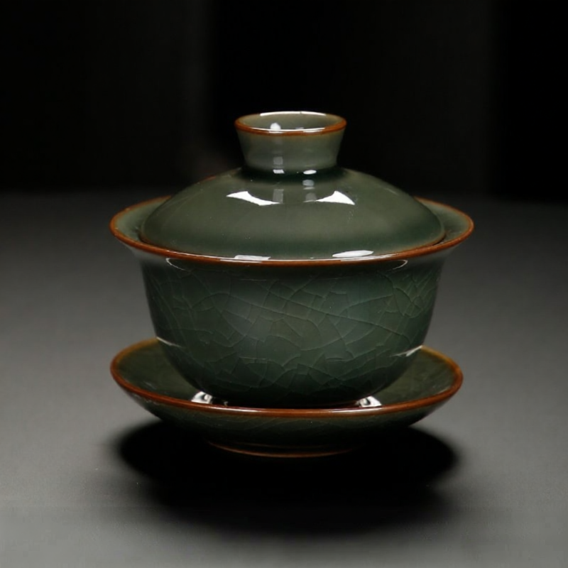 Single Large Heat Resistant Retro Chinese Ceramic Tea Cup - 5
