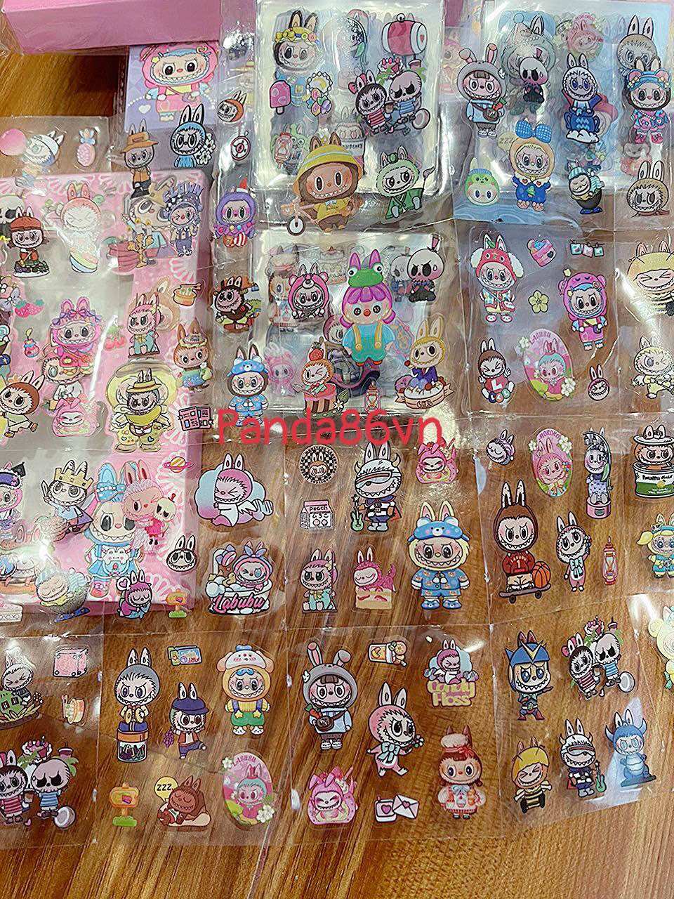 Hộp 96 Tấm Sticker Labubu Dùng Trang Trí Đồ Dùng Cá Nhân
