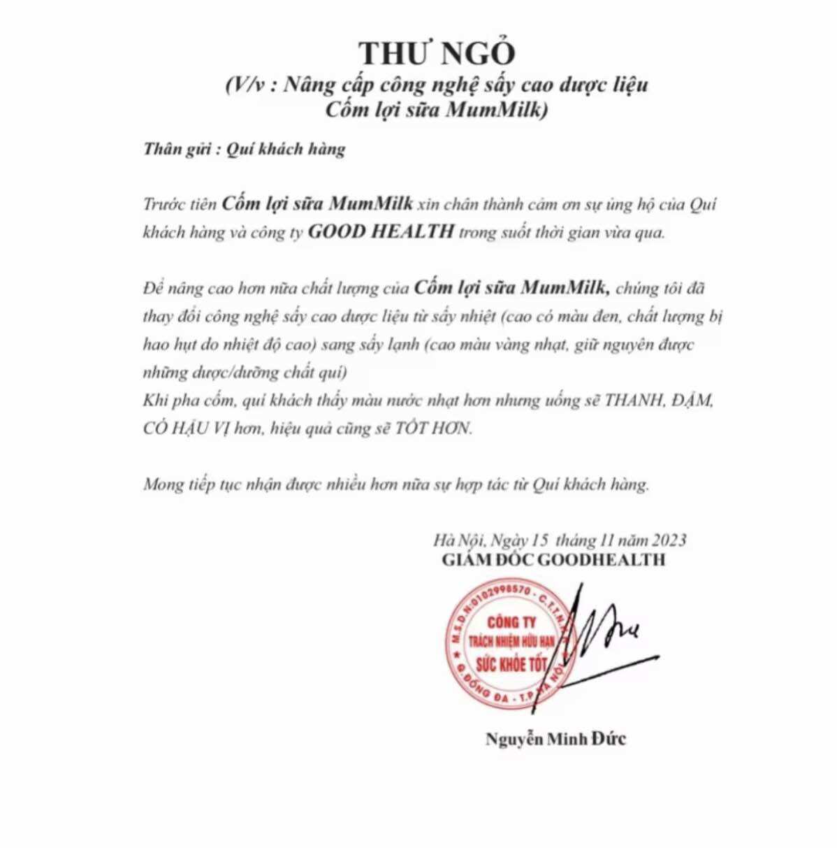 Cốm lợi sữa Mummilk Gold tuôn trào & đặc sánh (1 hộp 20 gói)