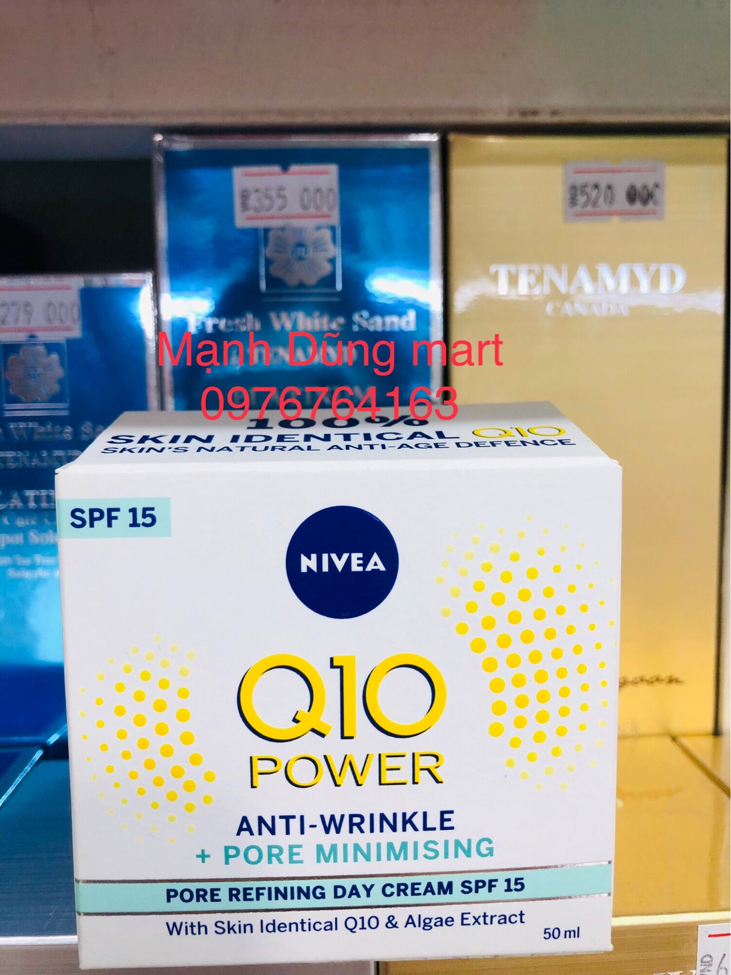 Kem dưỡng Nivea Q10, kem dưỡng da Nivea Q10 ban ngày, giảm nếp nhăn, chống nắng spf 15 50ml