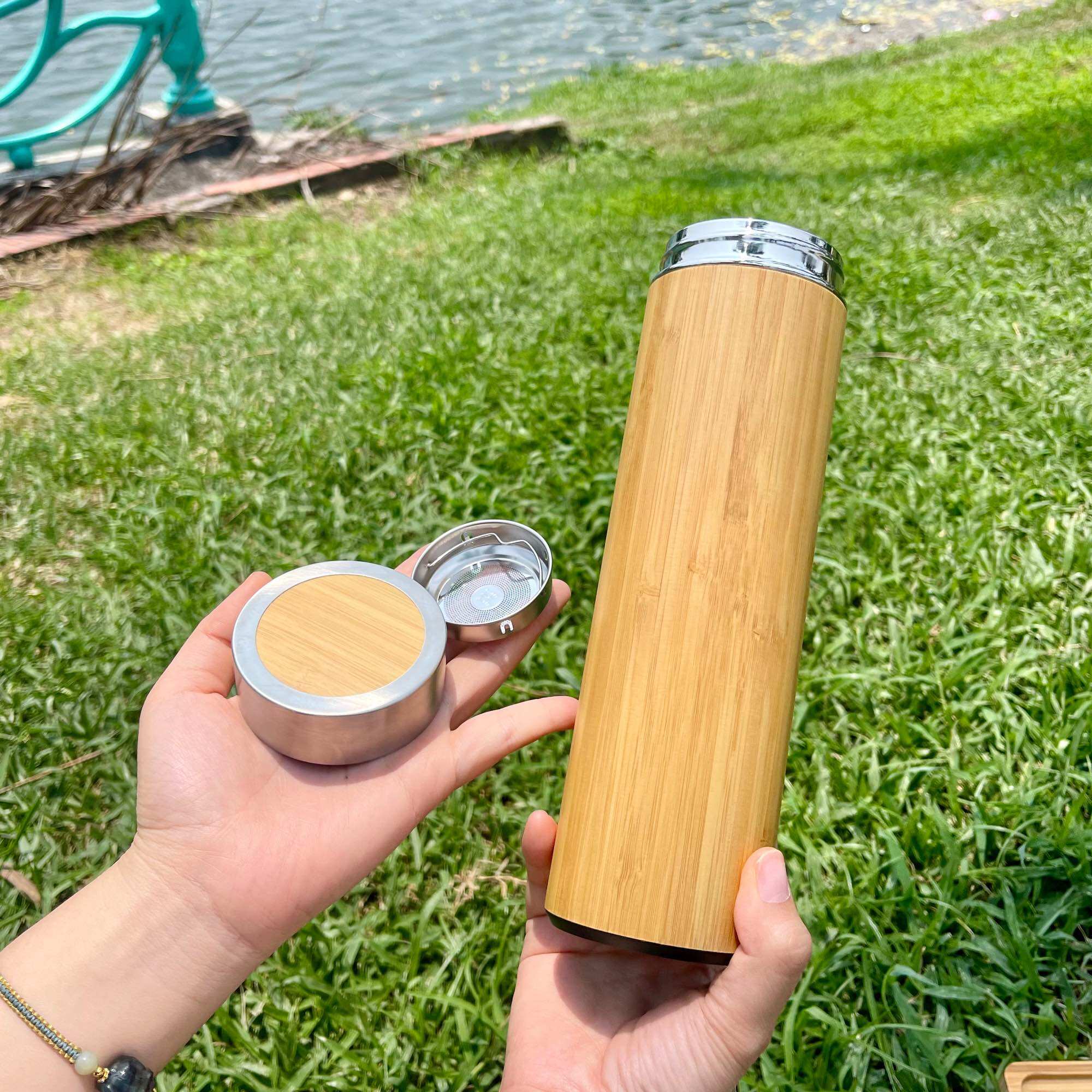 Bình Giữ Nhiệt Thân Tre (350ml-450ml)