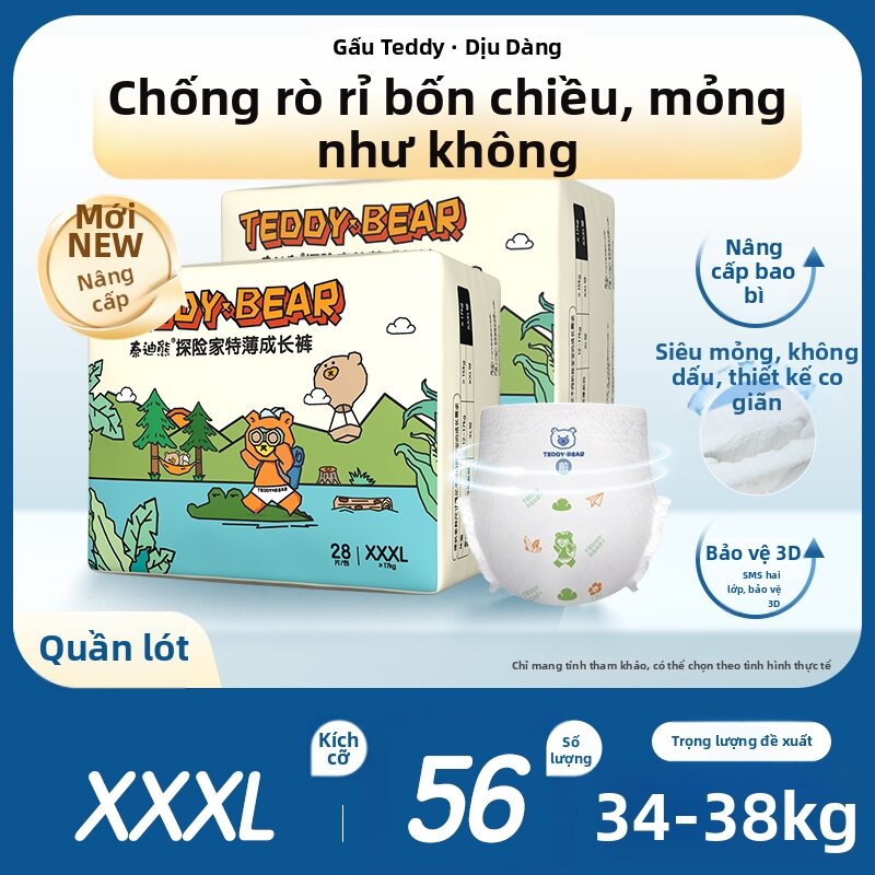 Teddy Bear | Ultra-thin Breathable Baby Diaper Pants - 5