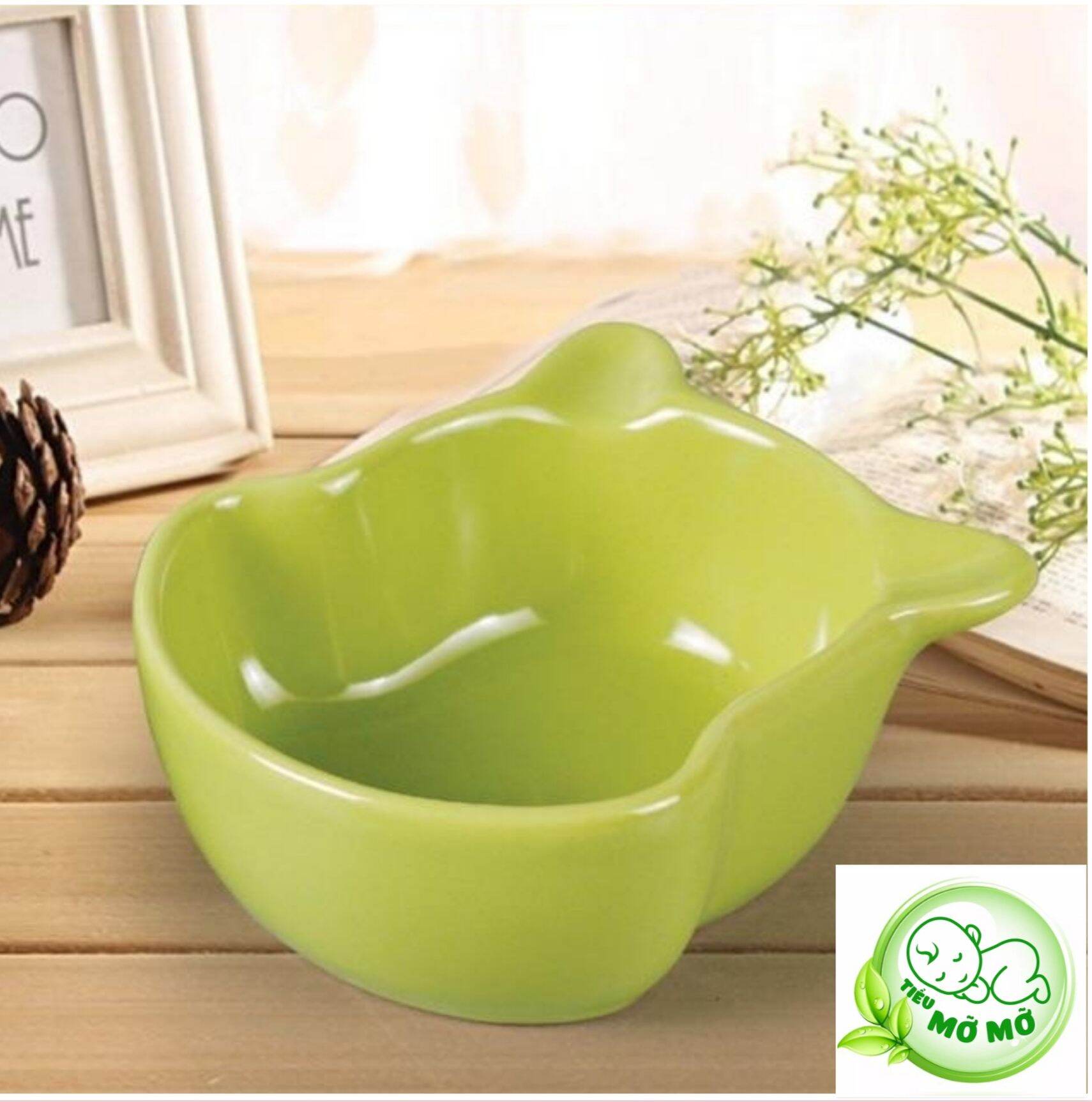 Chén ăn dặm, Bát ăn dặm gốm sứ cao cấp hình Gấu
