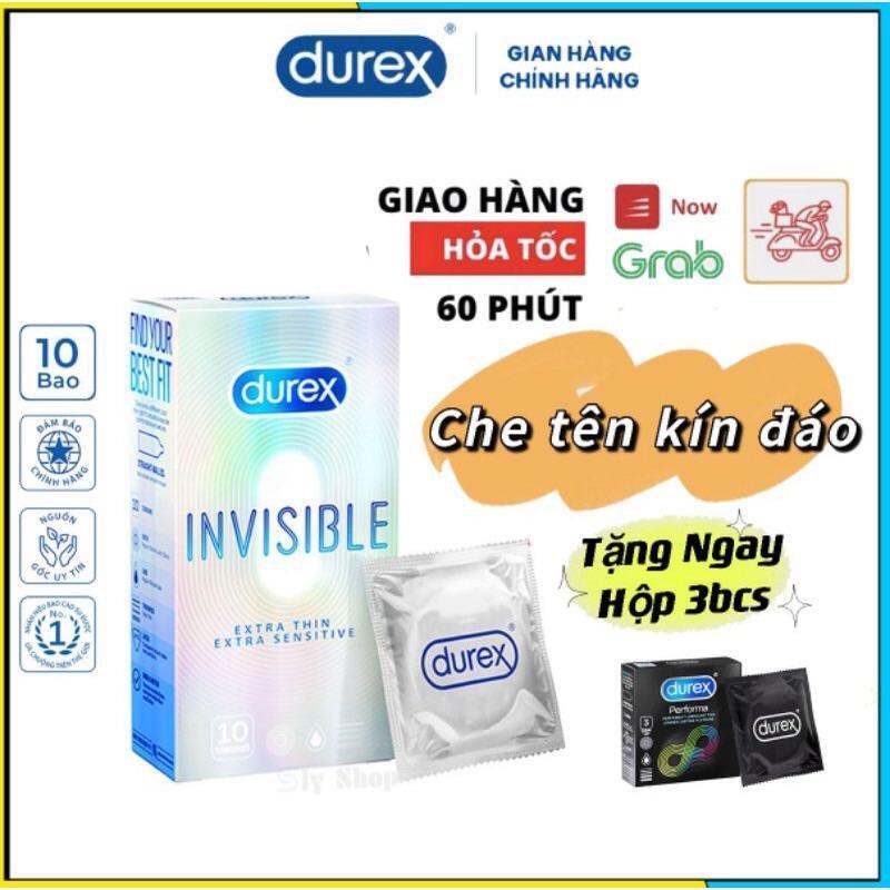 <Cam kết chính hãng> BCS Durex tàng hình siêu mỏng chân thật cảm xúc 12 cái<Tặng hộp 3 cái>