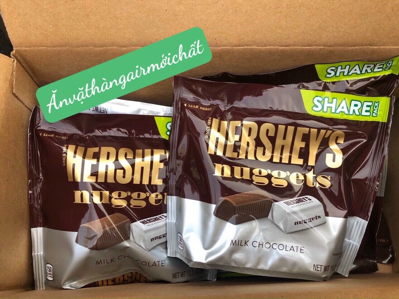 [New Tháng 12/2026]Socola Hershey’s Nuggets Đủ Vị Gói 300 gram