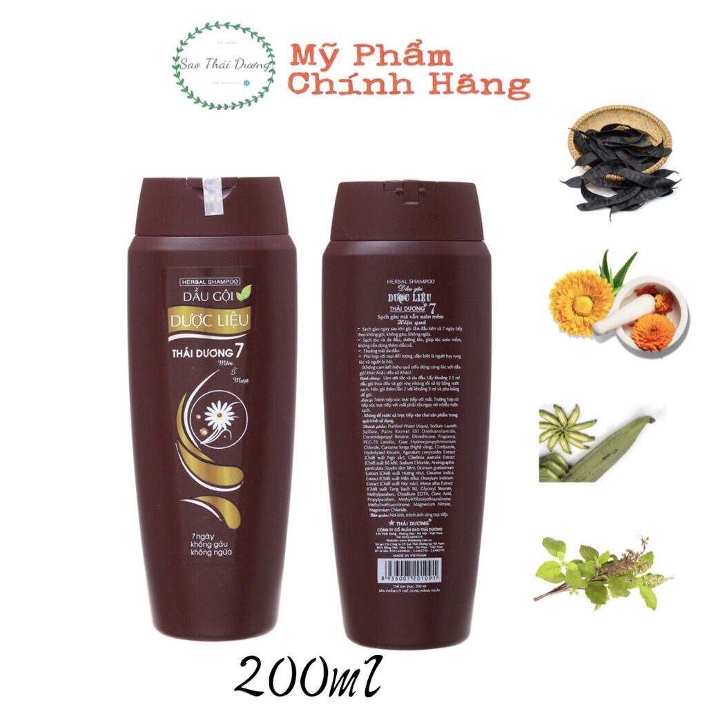 Dầu gội dược liệu thái dương 7 chai 200ml