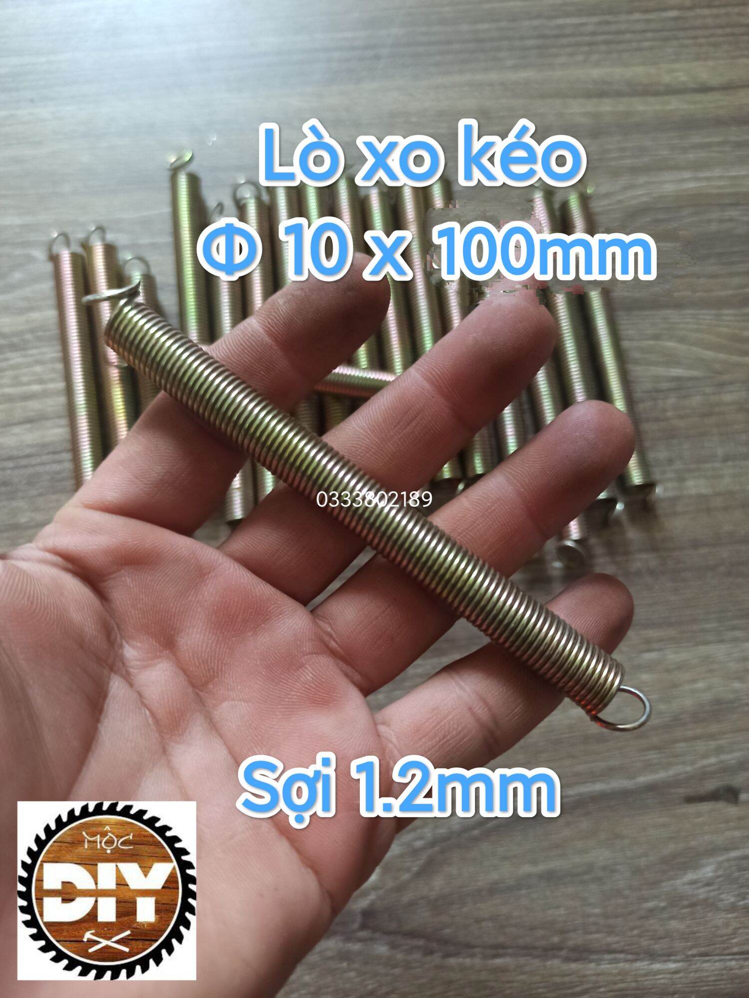 Lò xo kéo phi 10 dài 10cm sợi 1.2mm