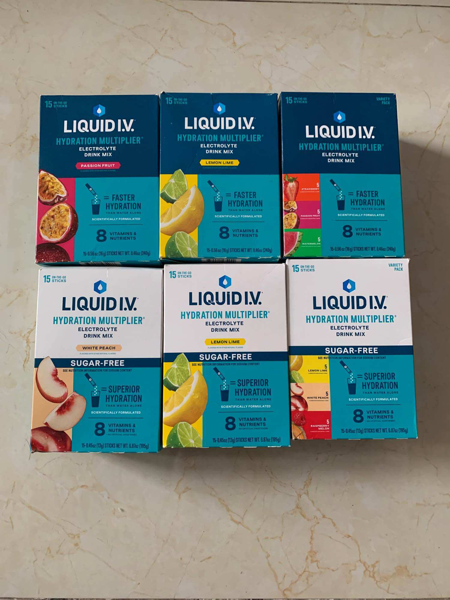 Liquid I.V. Hydration Multiplier – White Peach – Sugar-Free (Hộp 15 gói)