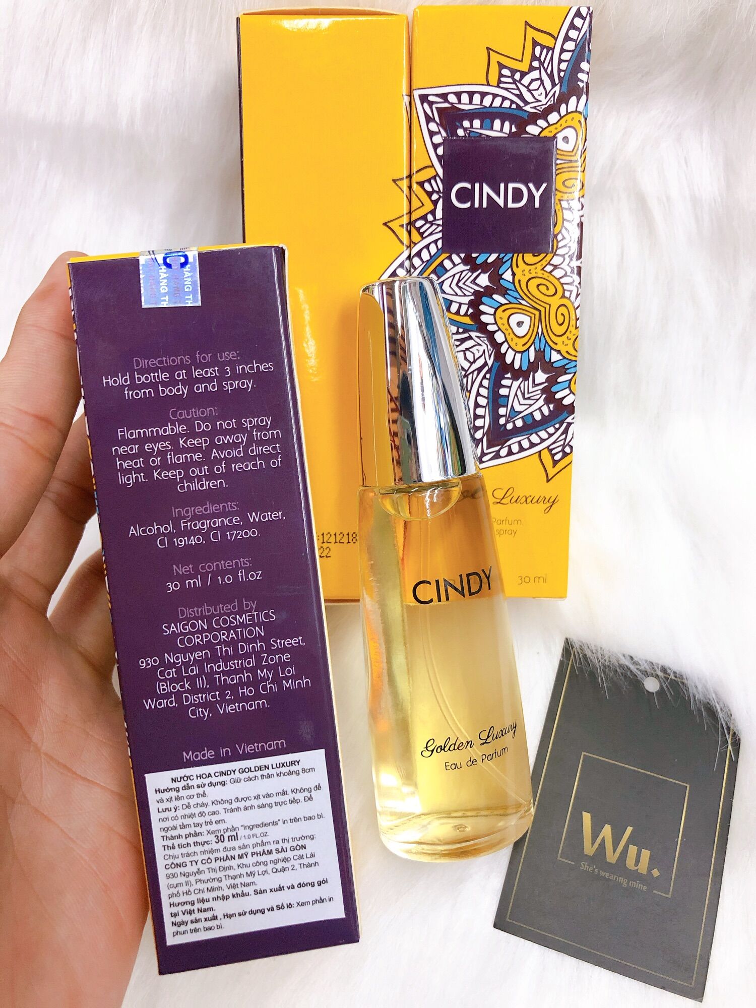 Nước hoa Cindy Golden Luxury 30ml