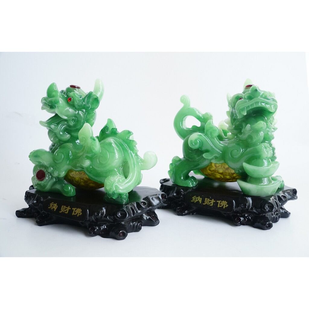 tỳ hưu xanh phong thủy đồng tiền