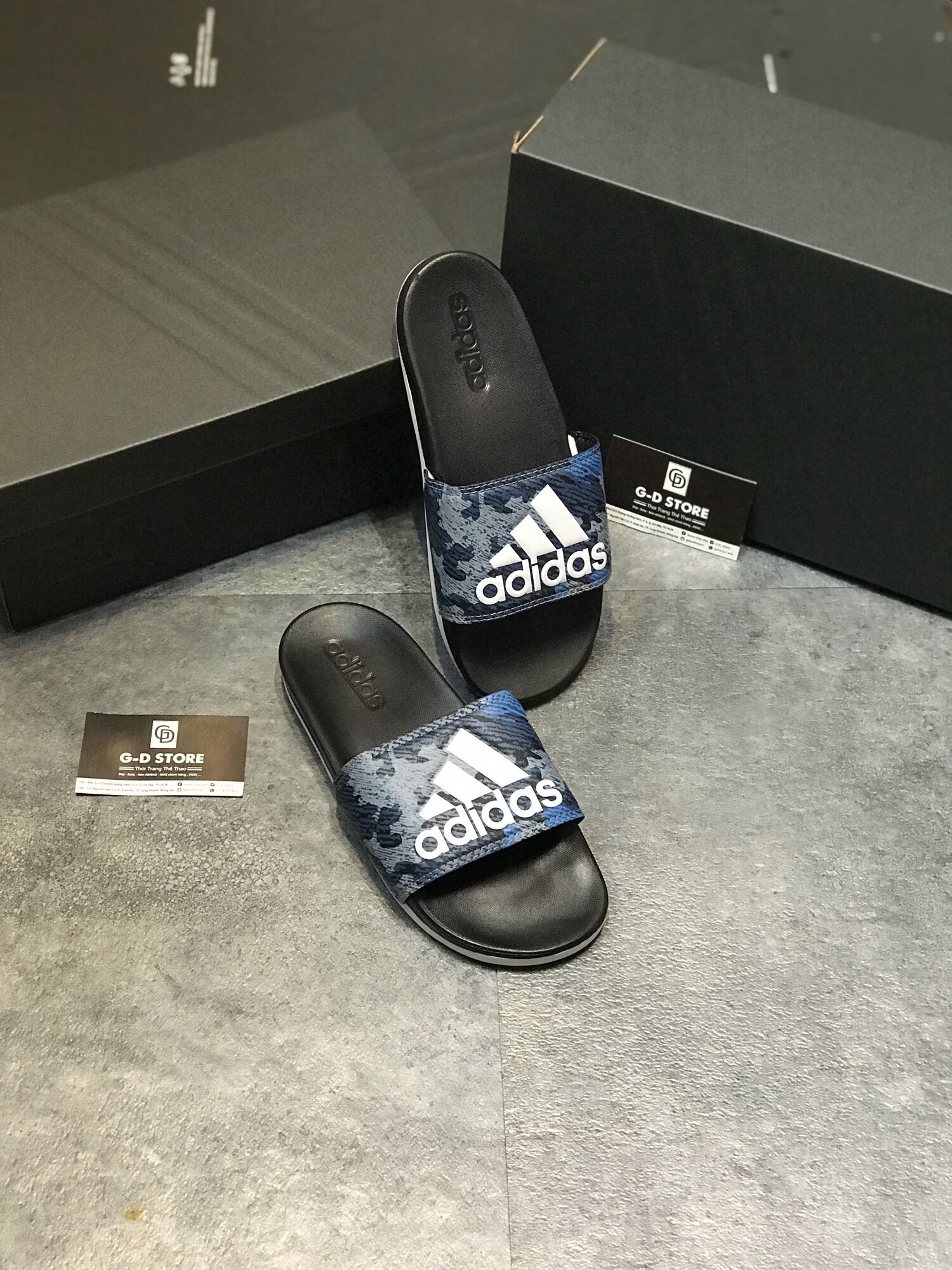 Dép adidas - dép quoai ngang cloudfoam siêu êm - hàng chuẩn fullbox