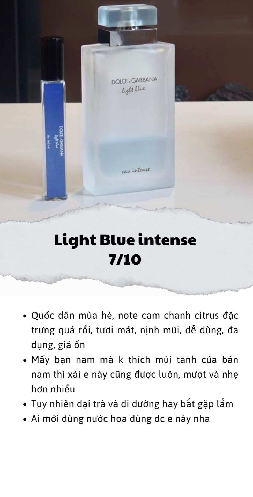 [Auth] Nước Hoa Chiết DG Light Blue Eau Intense.