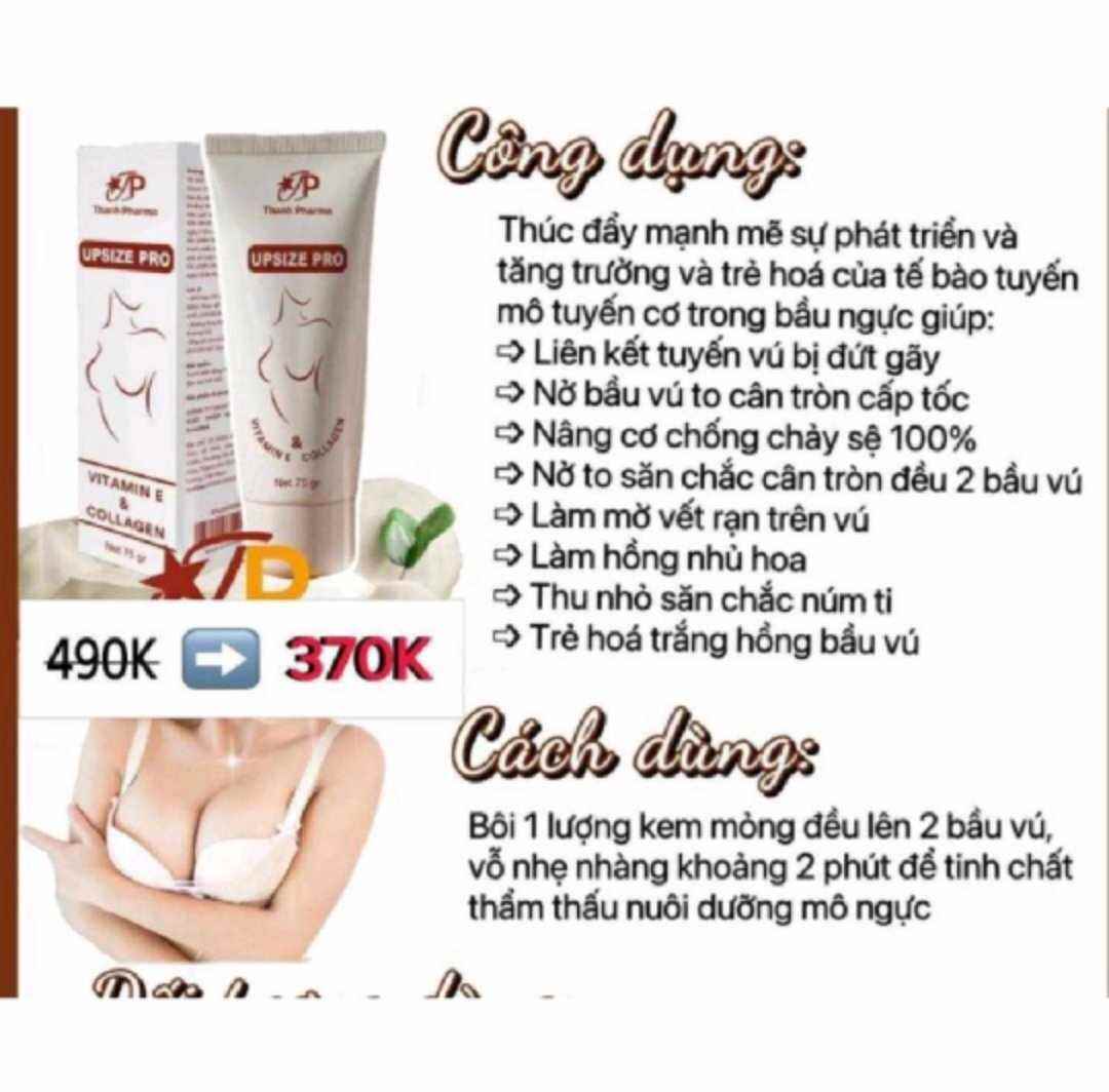 Kem massage up size pro tăng vòng 1 nhanh