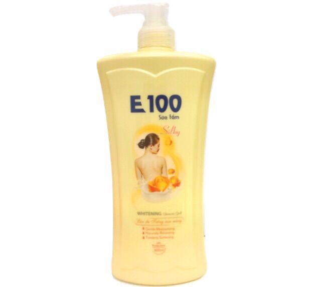 Sữa tắm e100 silky trắng da mịn màng - 800ml