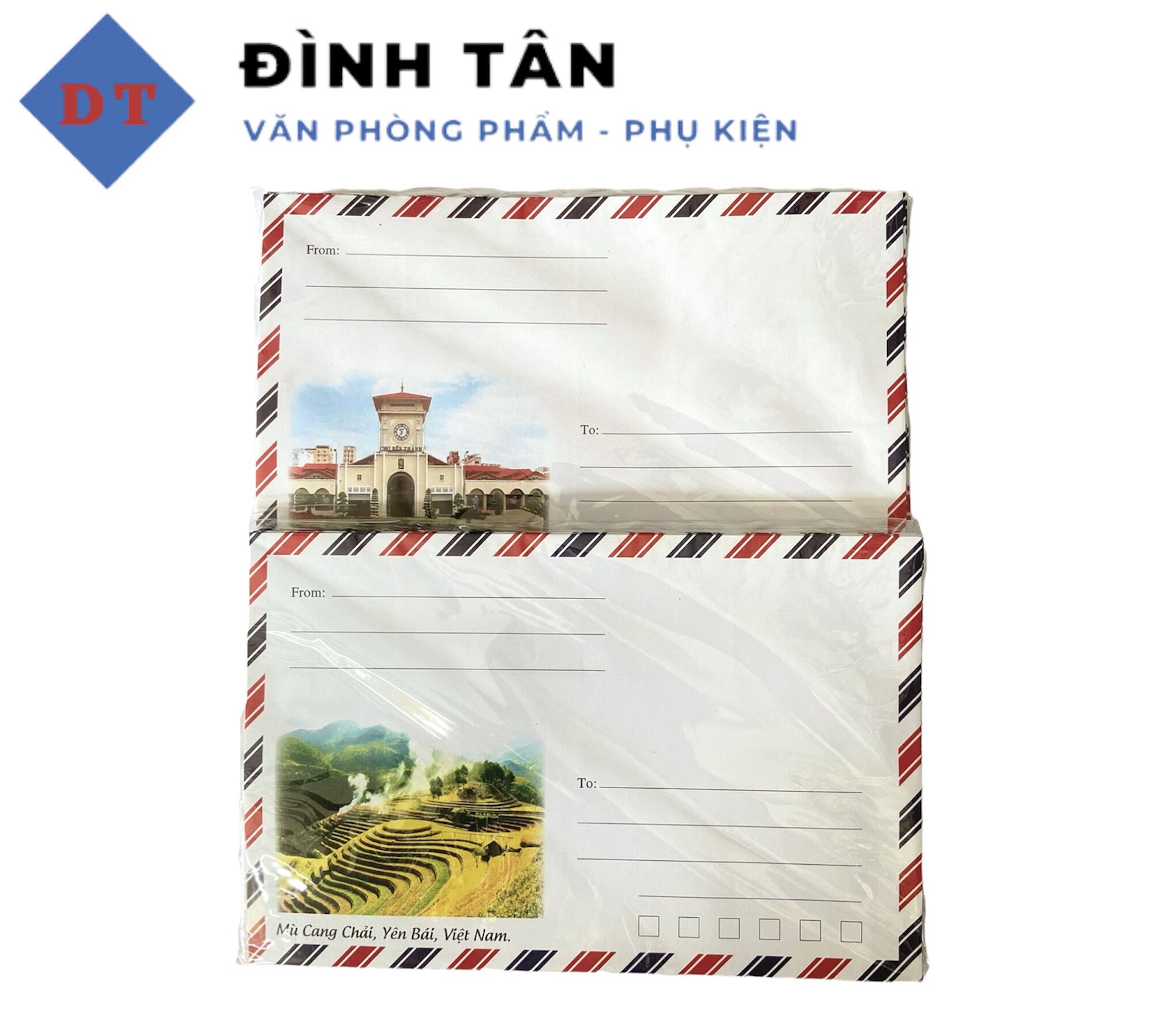 Bao Thư Sọc Có Keo Dán Sẵn ( Set 10 Cái) - Phong Bì Thư