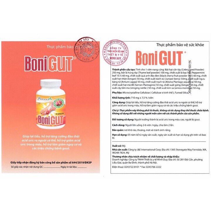 BONIGUT_ hỗ trợ bệnh gut