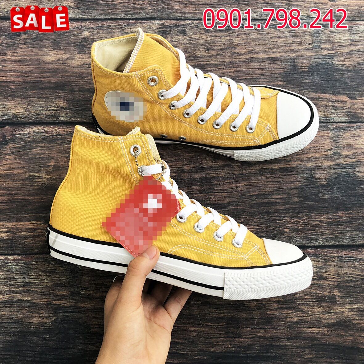 Giày thể thao Conversee Vàng Cổ Cao Nam Nữ