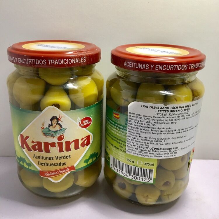 Quả oliu xanh tách hạt Karina 360g