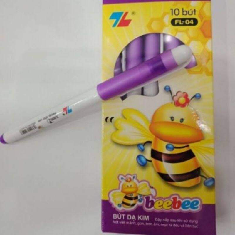 Hộp 10 bút mực tím bebe