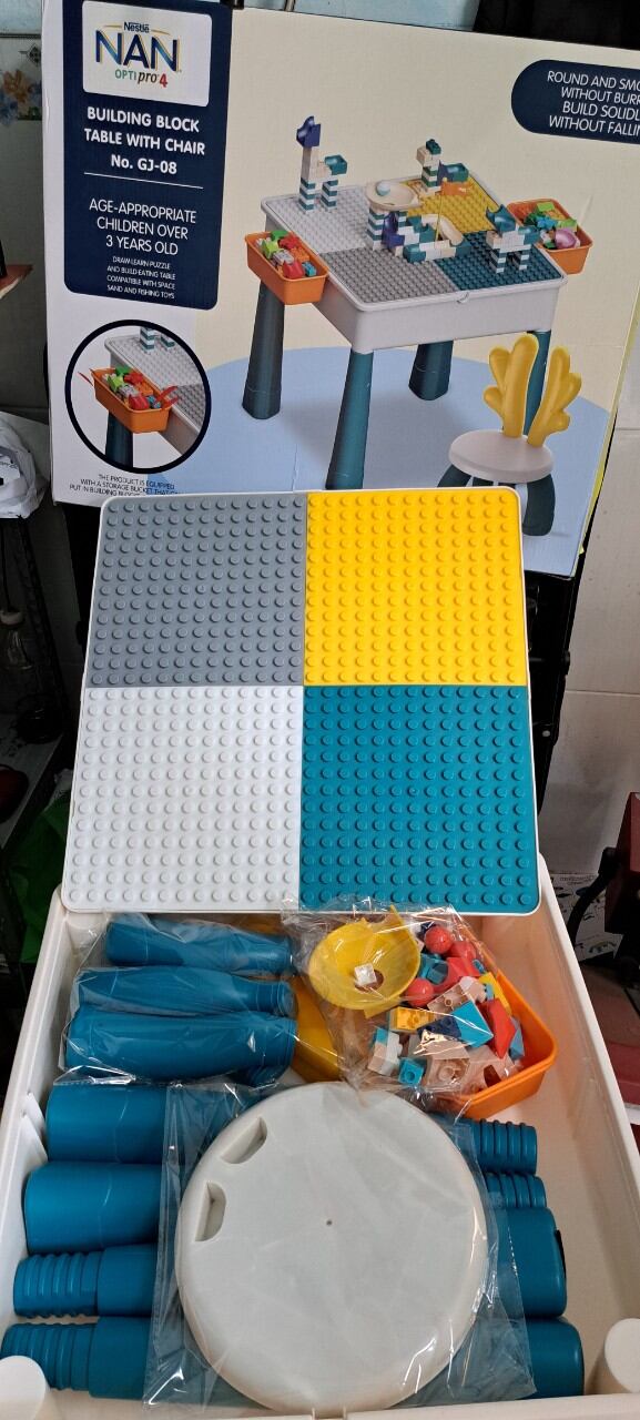 Bộ bàn ghế lego kiêm bàn ăn, bàn chơi. size to lắm