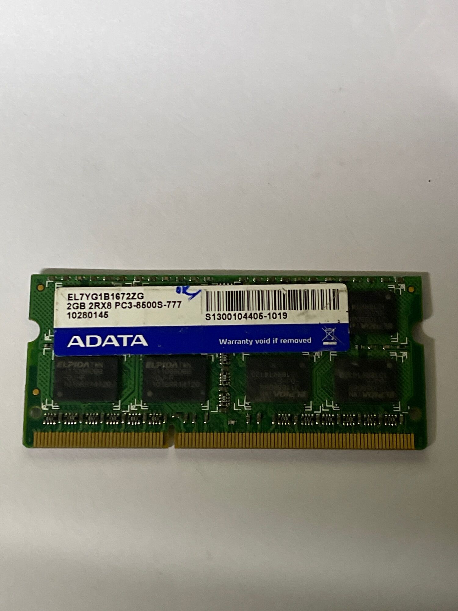 RAM Laptop 2Gb DDR3 cũ tháo máy Bus 8500s