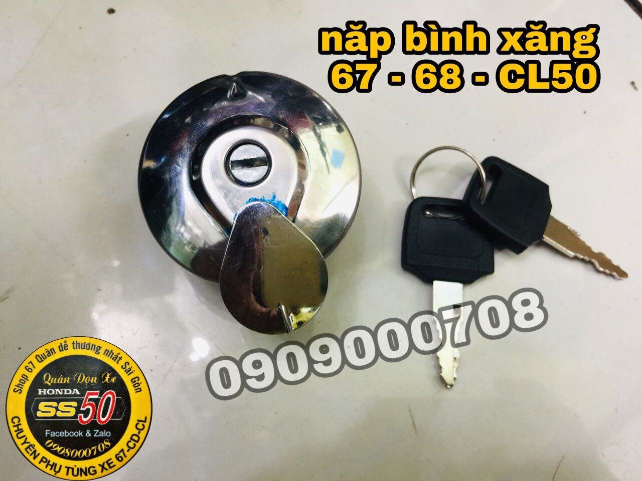 Nắp bình xăng 67 có khoá