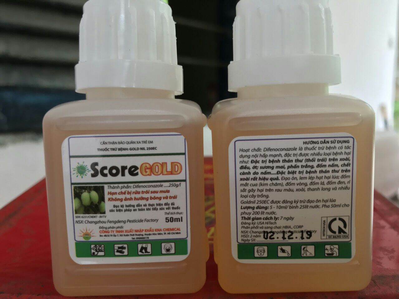 Thuốc trừ bệnh score gold 250ec chai 50ml