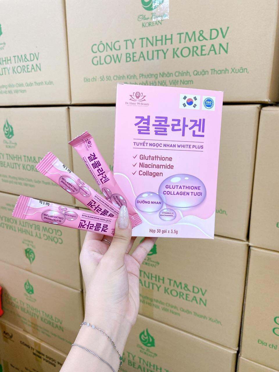 Combo 3 Hộp Tuyết Ngọc Nhan WHITE PLUS Collagen Truyền Trắng Chống Lão Hoá.