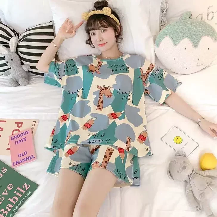 Bộ ngủ đùi cho nữ thoáng mát hình ngộ nghĩnh